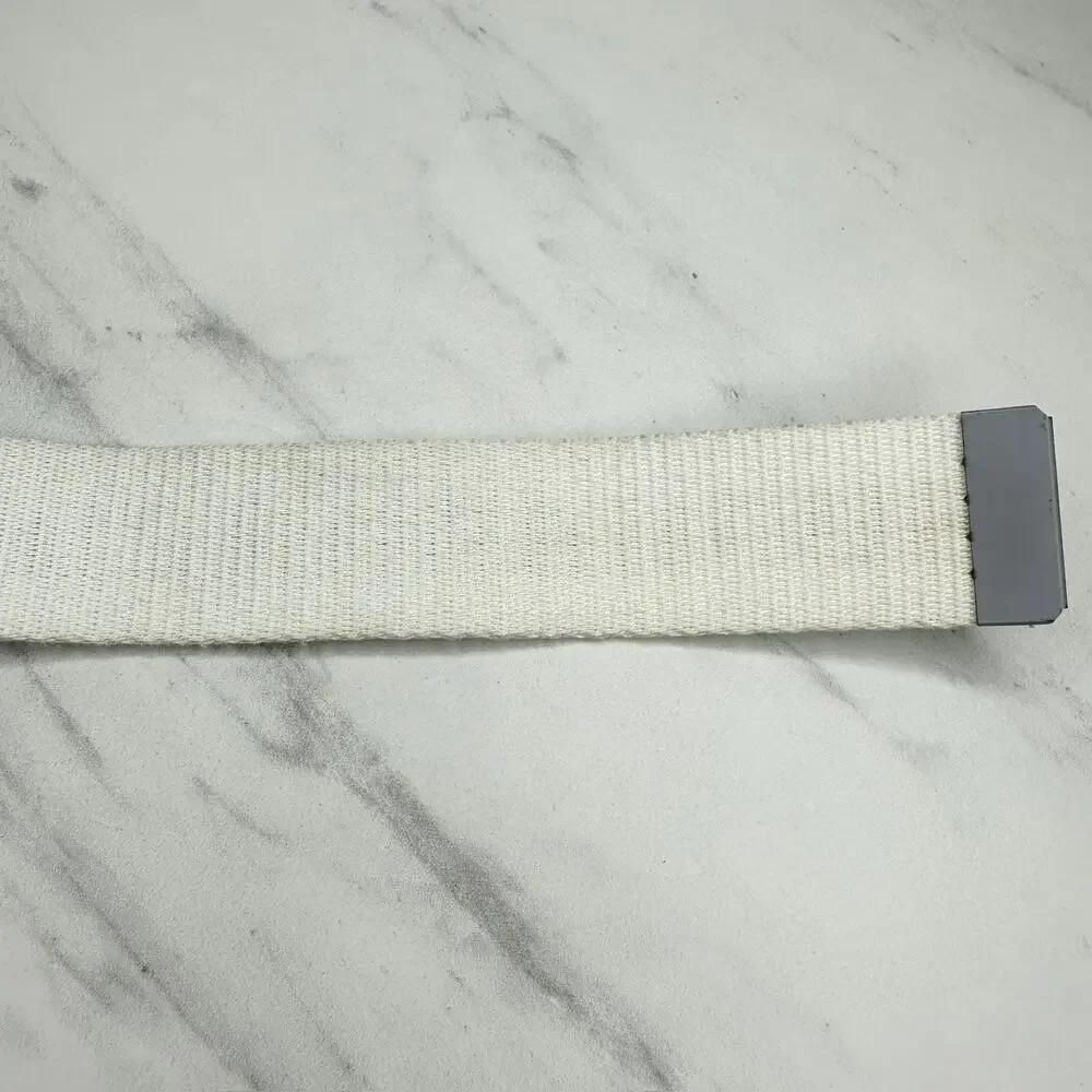 Mens Under Armour White Silver Spell Out Web Belt Small ✨